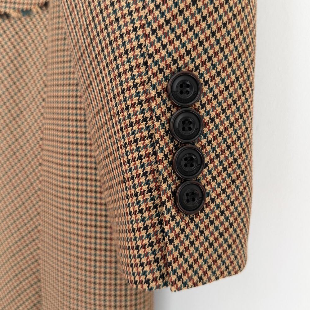 Andersson Bell Coat Womens Medium Wool Blend Checked Houndstooth Patchwork Japan - Picture 14 of 16